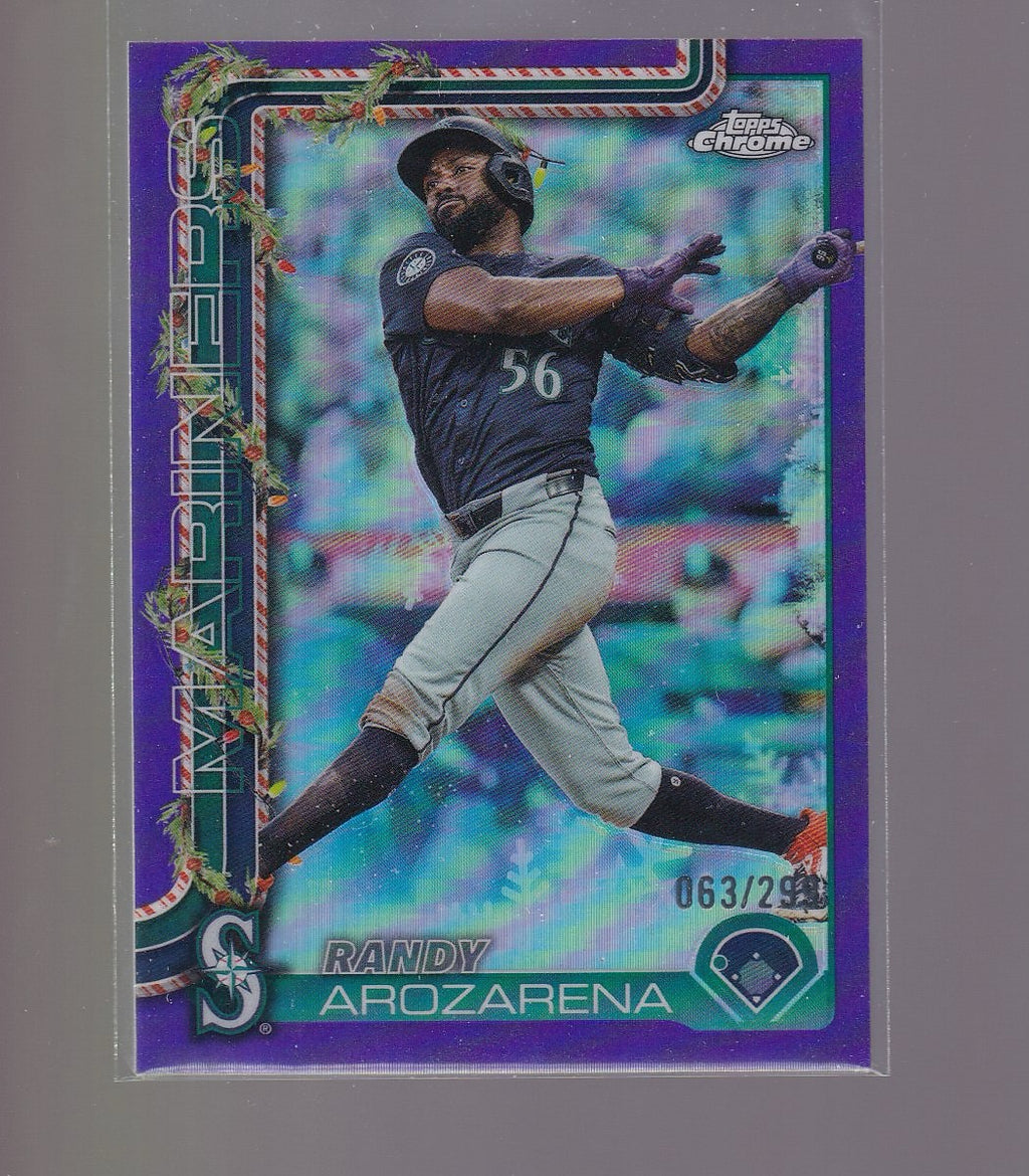 2025 Topps Holiday #HC122 Randy Arozarena Purple Refractor #/299