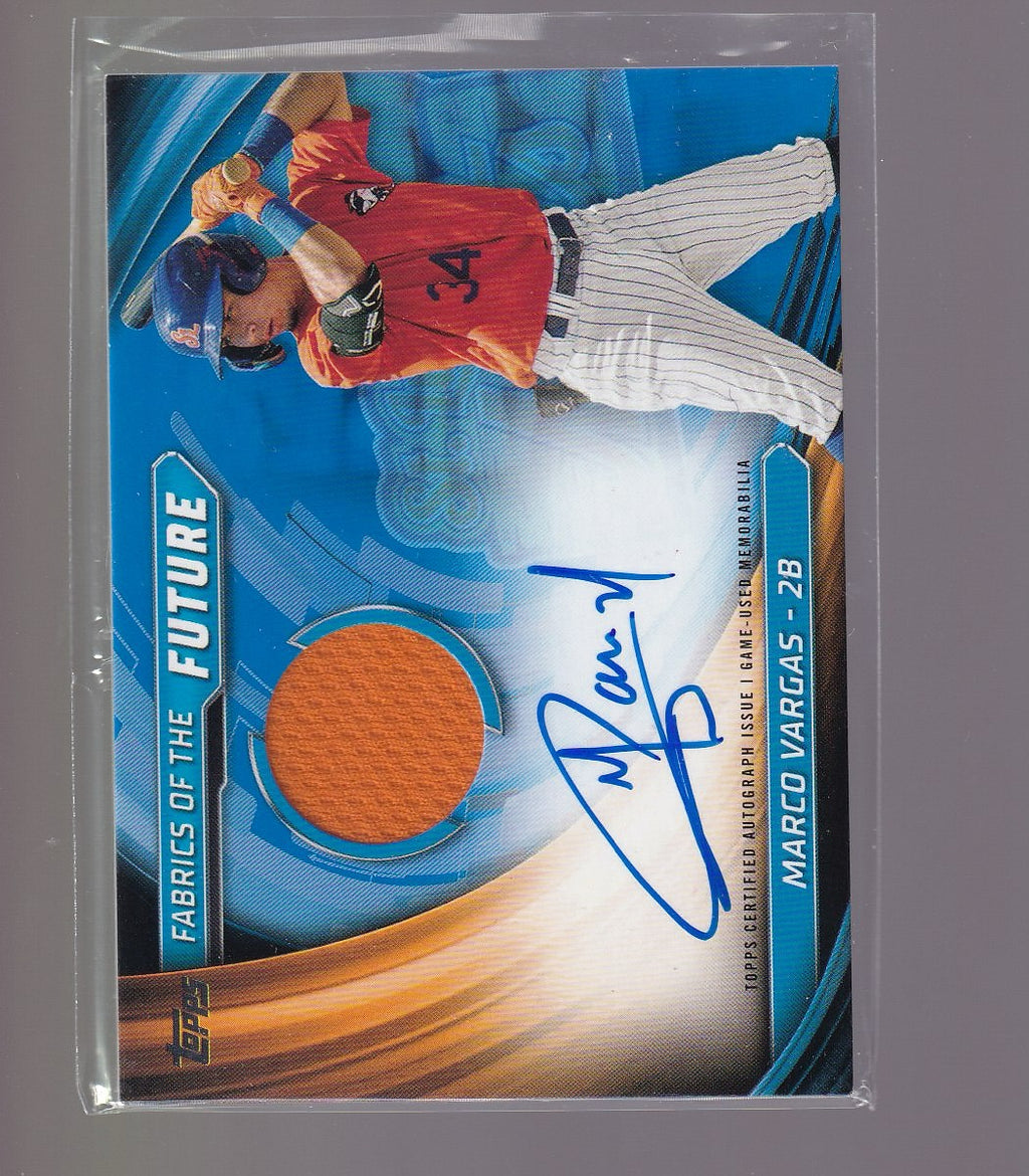 2024 Topps Pro Debut #FOTF-MV Marco Vargas Fabric of the Future Auto Relic Blue