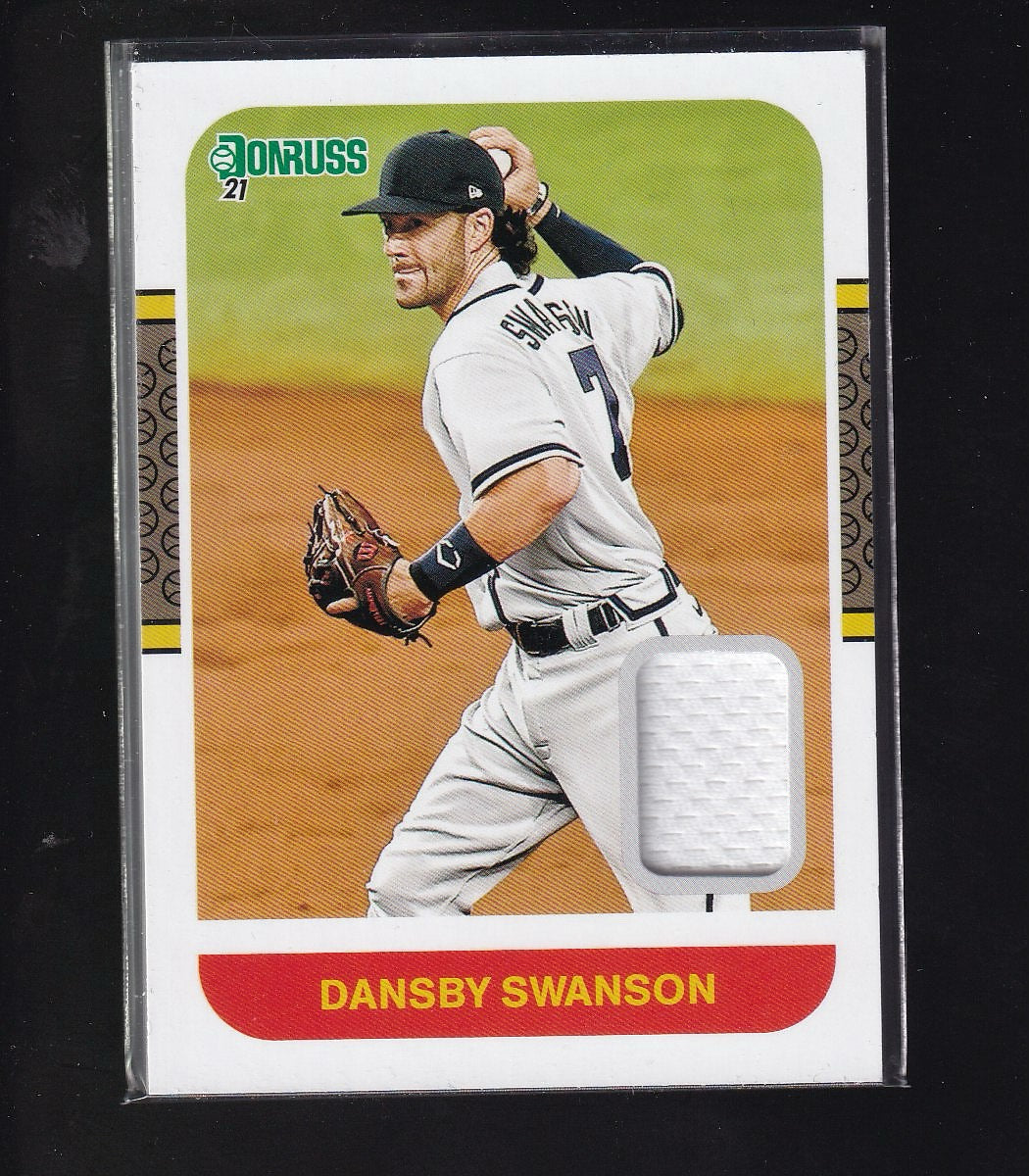 2021 Donruss #87M-DS Dansby Swanson Retro 1987 Materials