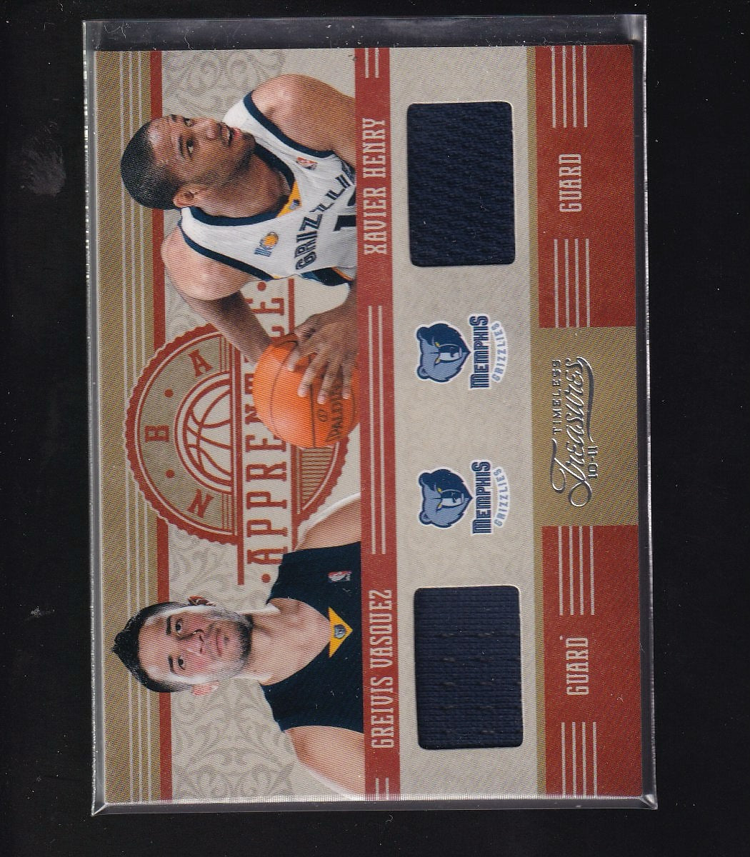 2010 Timeless Treasures #9 Greivis Vasquez / Xavier Henry Appr Materials #/99