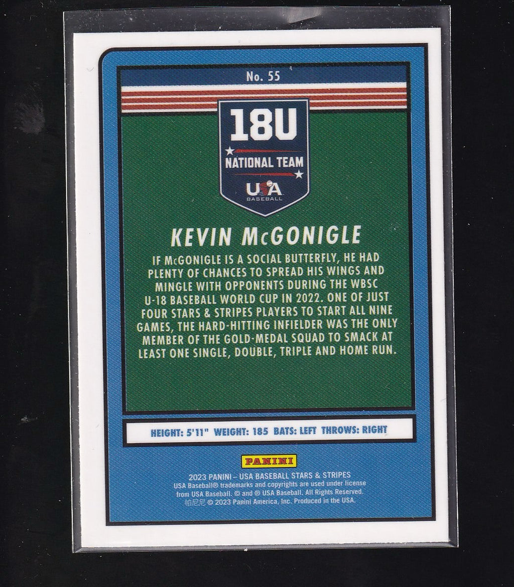 2023 Panini Stars & Stripes USA Baseball #55 Kevin McGonigle