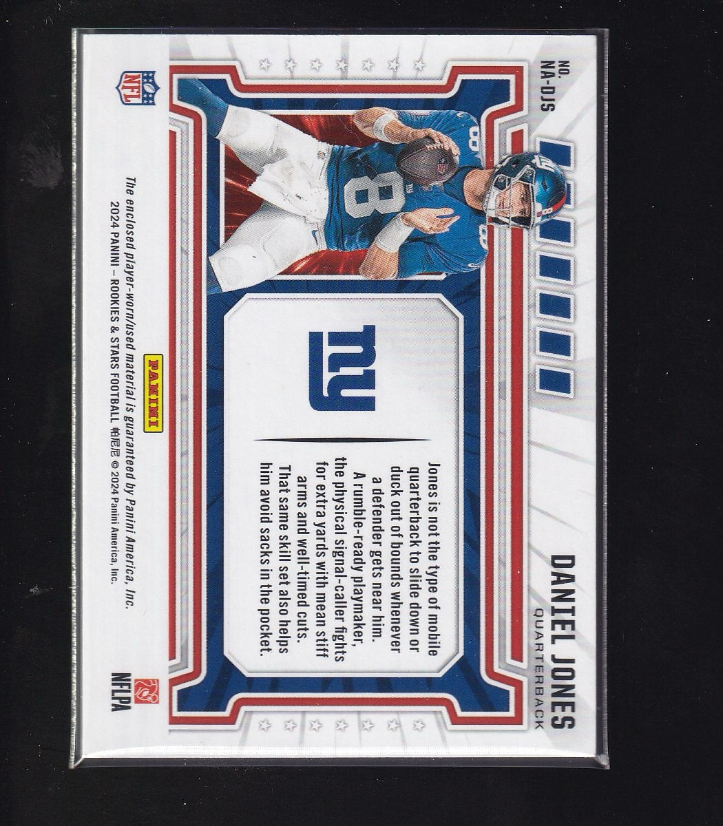 2024 Panini Rookies & Stars #NA-DJS Daniel Jones NFL Authentic