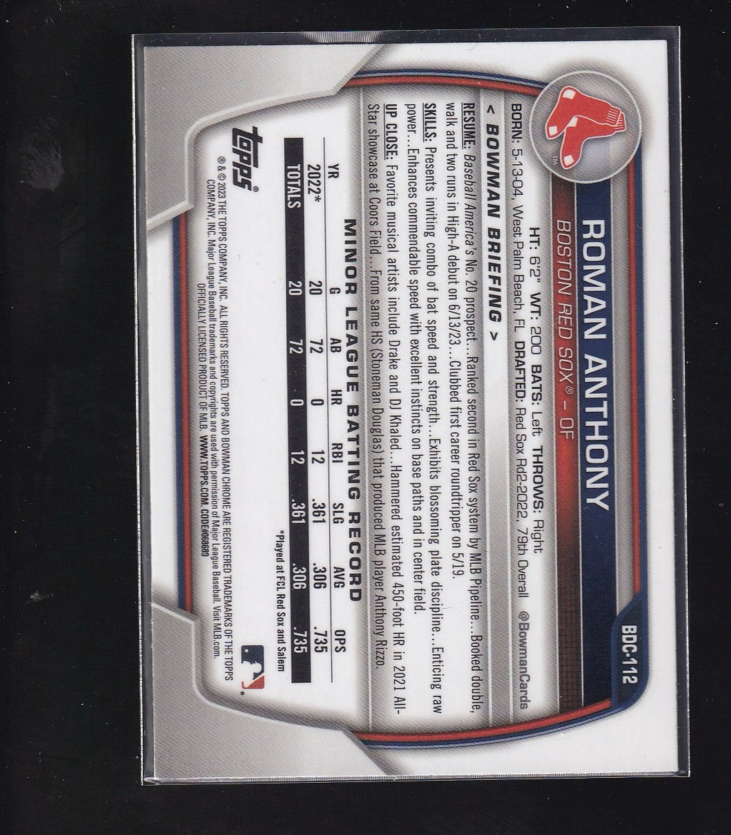 2023 Bowman Draft #BDC-112 Roman Anthony Chrome