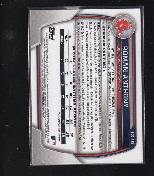 2023 Bowman Draft #BDC-112 Roman Anthony Chrome