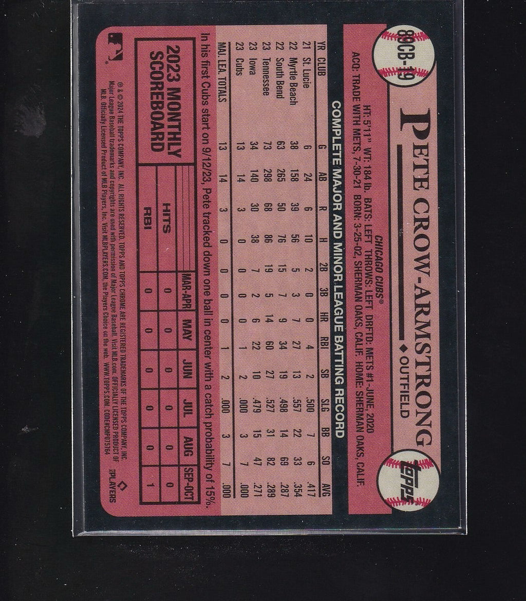 2024 Topps Chrome #89CB-19 Pete Crow-Armstrong 1989 Topps 35th Anniversary