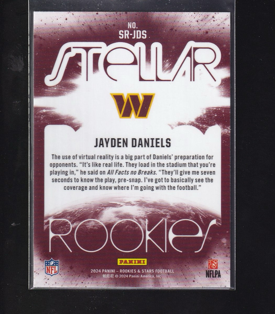 2024 Panini Rookies & Stars #SR-JDS Jayden Daniels Stellar Rookies Silver