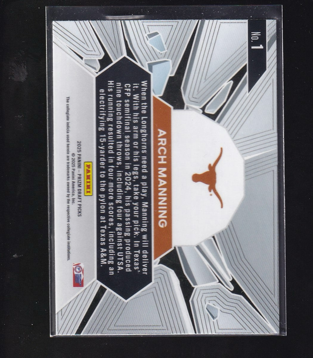 2025 Panini Prizm Draft Picks #1 Arch Manning Prizm Break