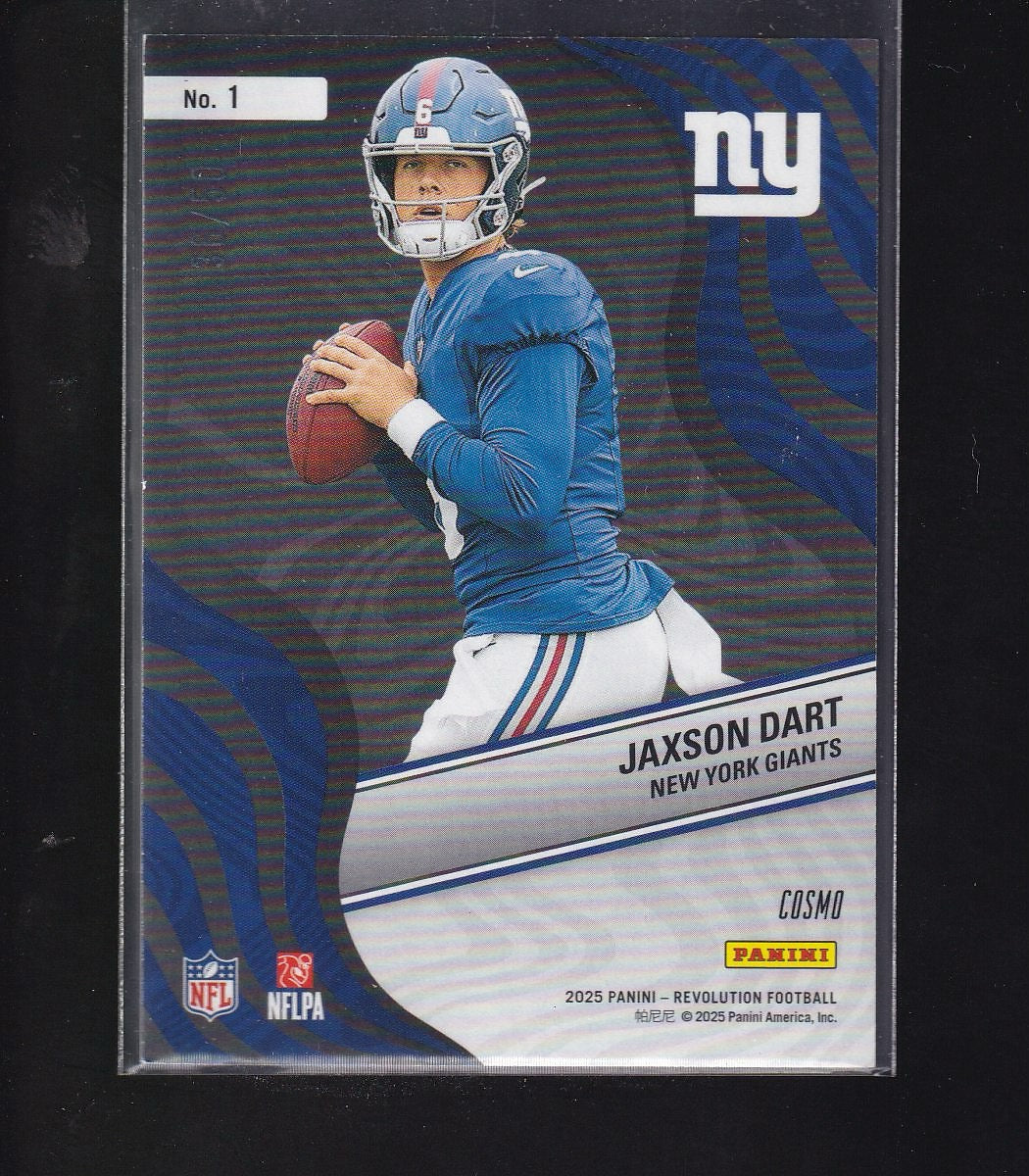 2025 Panini Revolution #1 Jaxson Dart New Wave Red Cosmo #/50
