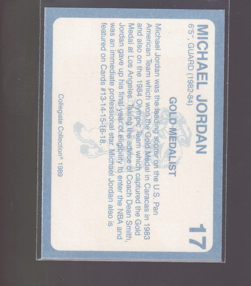 1989 Collegiate Collection North Carolina's Finest #17 Michael Jordan