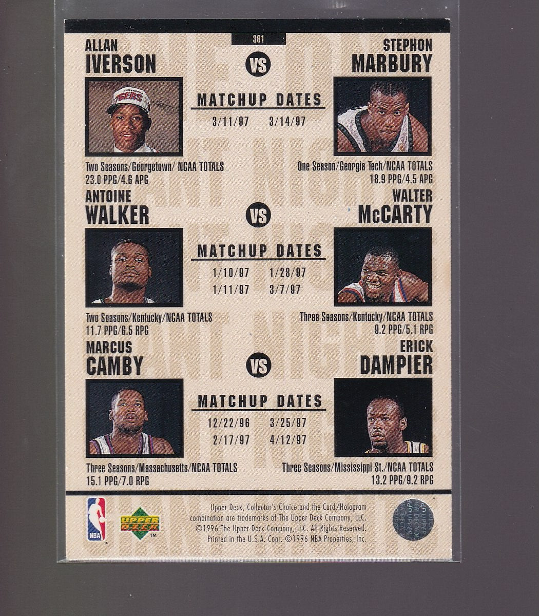 1996-97 Collector's Choice #361 Kobe Bryant / Shareef Abdur-Rahim