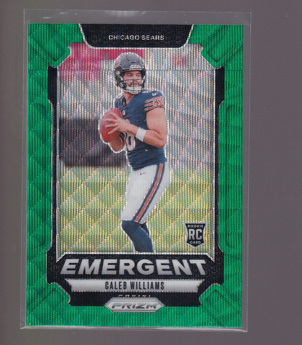 2024 Panini Prizm #1 Caleb Williams Emergent Green Wave Prizm