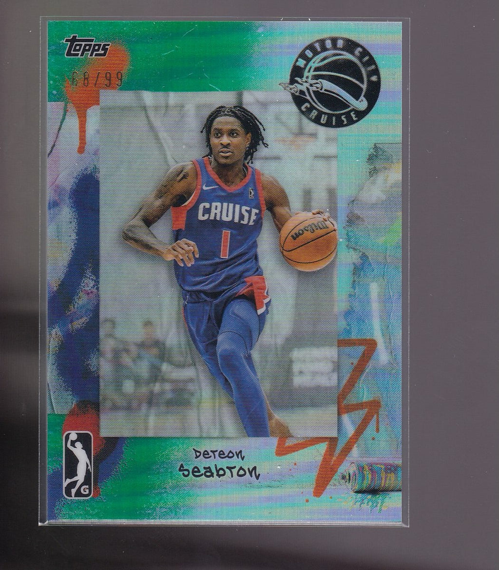 2024-25 Topps G-League #BV-14 Dereon Seabron Chrome Green Refractor #/99
