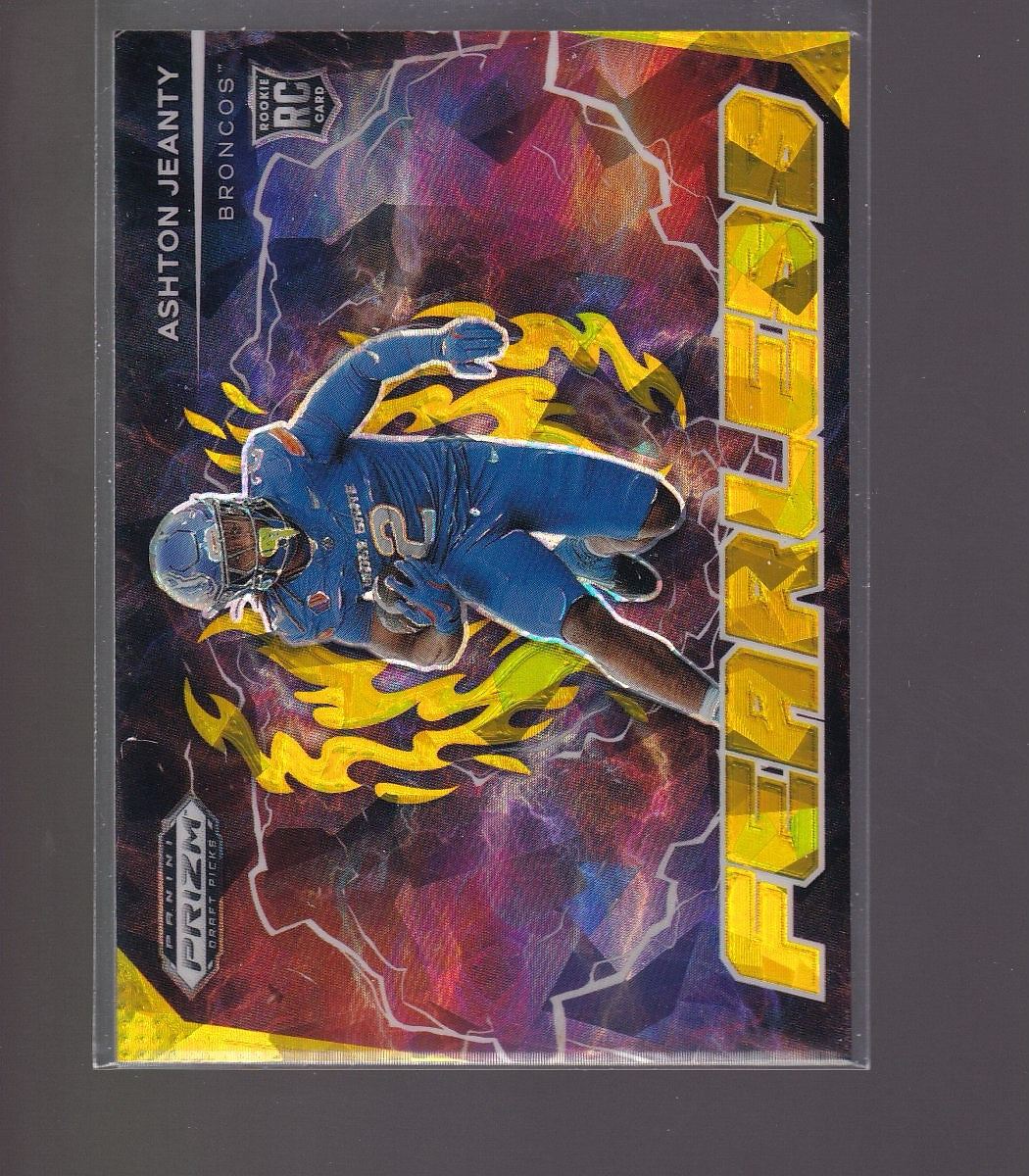 2025 Panini Prizm Draft Picks #F-AJY Ashton Jeanty Fearless Gold Ice
