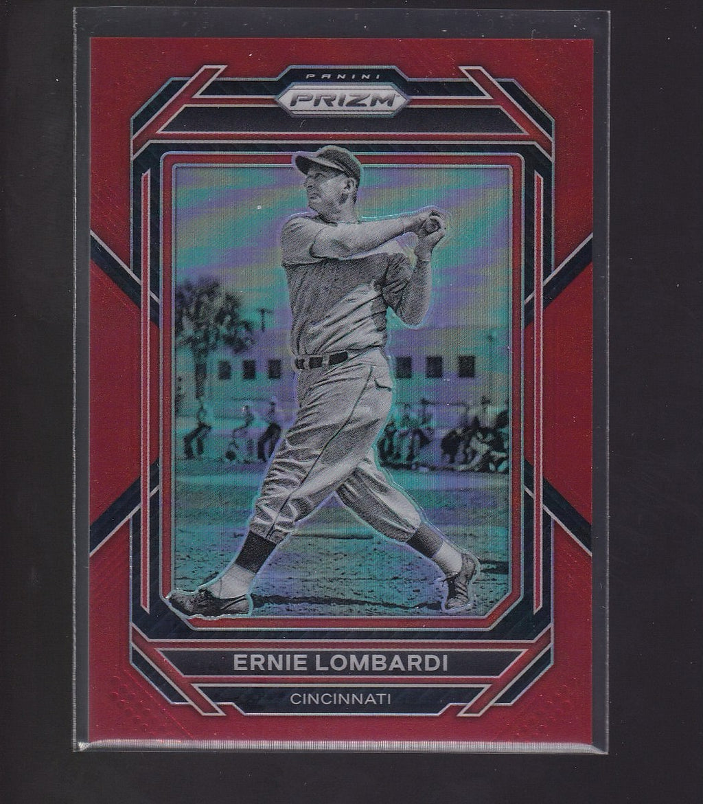 2023 Panini Prizm #219 Ernie Lombardi Red Prizms #/199