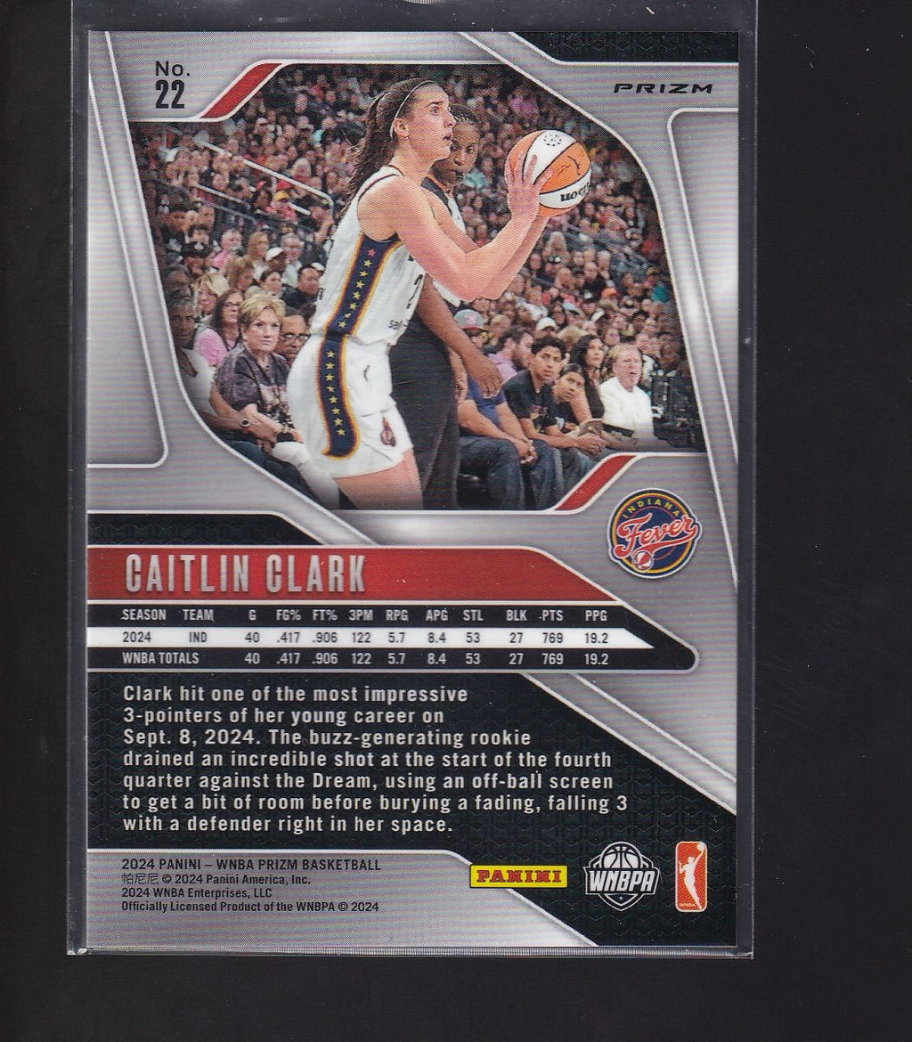 2024 Prizm #22 Caitlin Clark-(Has print line) Ice Prizms