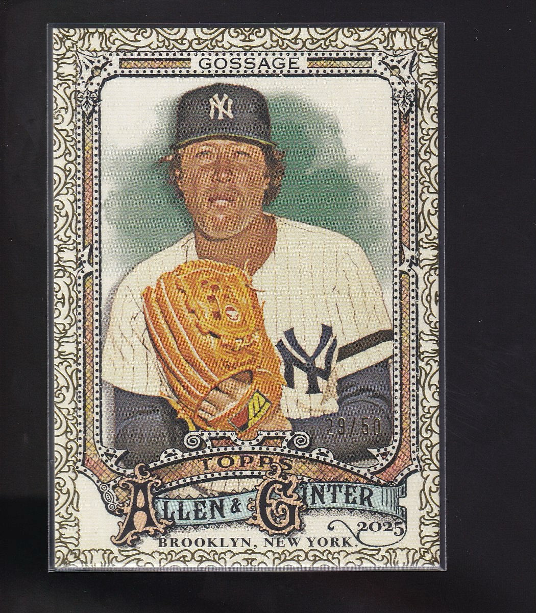 2025 Topps Allen & Ginter #337 Goose Gossage Foil Filagree Gold #/50