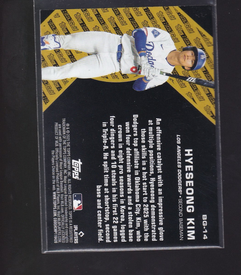 2025 Topps Update #BG-14 Hyeseong Kim Topps Black Gold Pink Foil