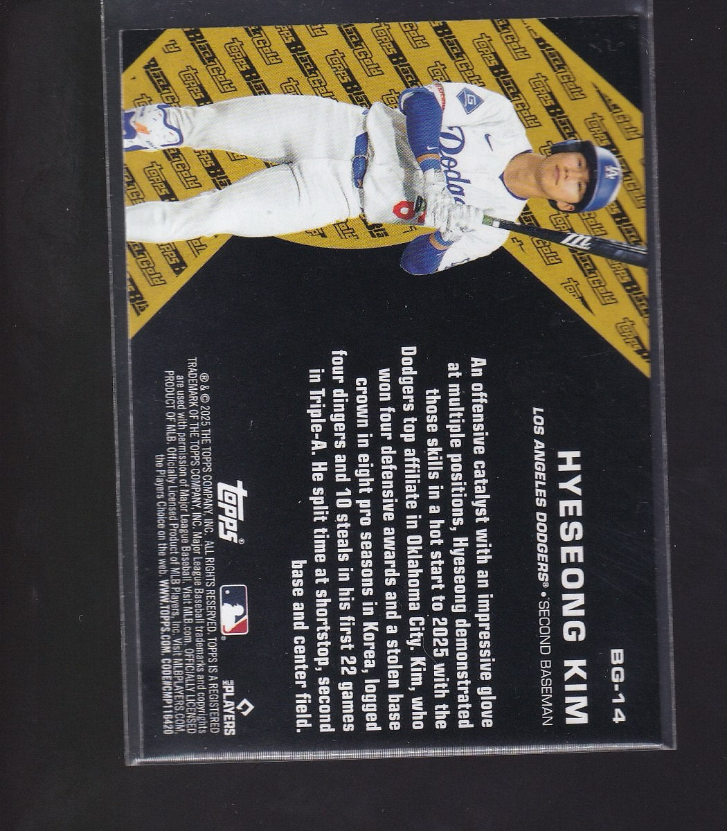 2025 Topps Update #BG-14 Hyeseong Kim Topps Black Gold Pink Foil