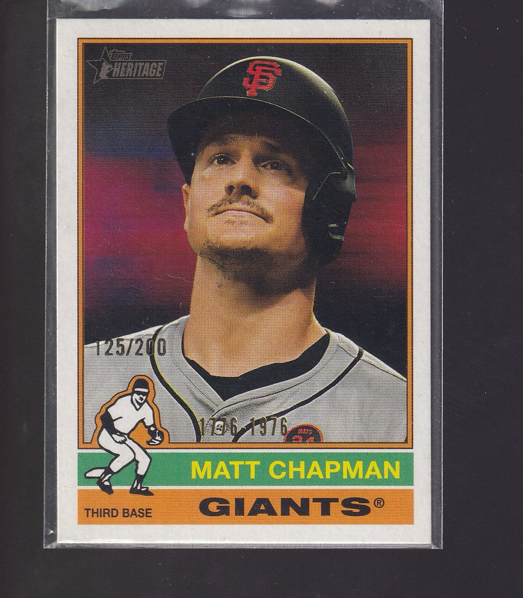 2025 Topps Heritage #214 Matt Chapman Bicentennial #/200