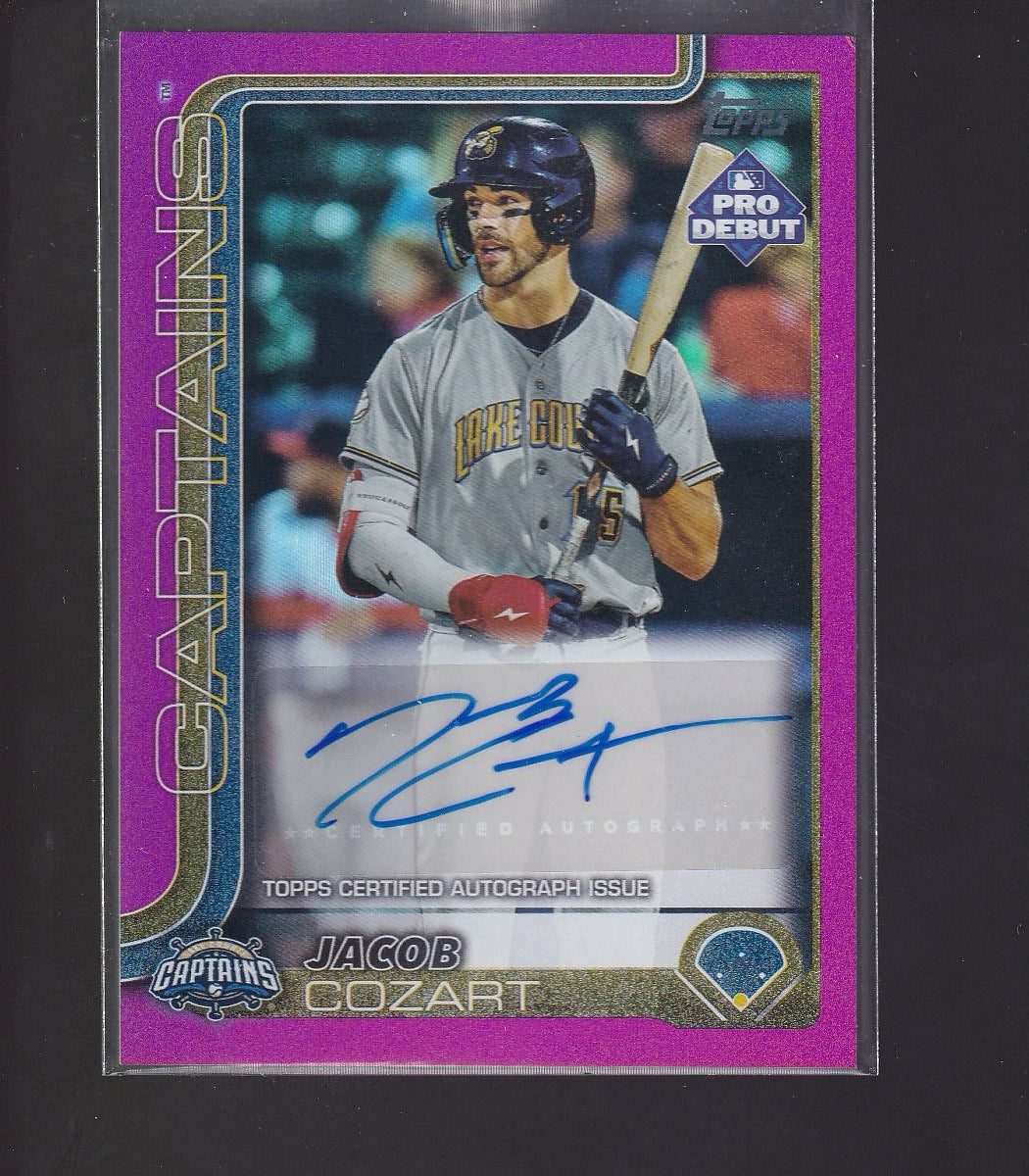 2025 Topps Pro Debut #PD-3 Jacob Cozart Base Autographs Fuchsia Foil #/199