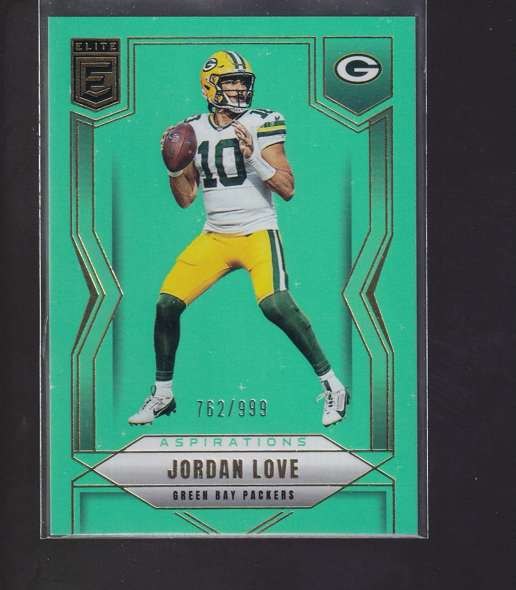 2025 Donruss Elite #73 Jordan Love Aspirations Lime Green #/999