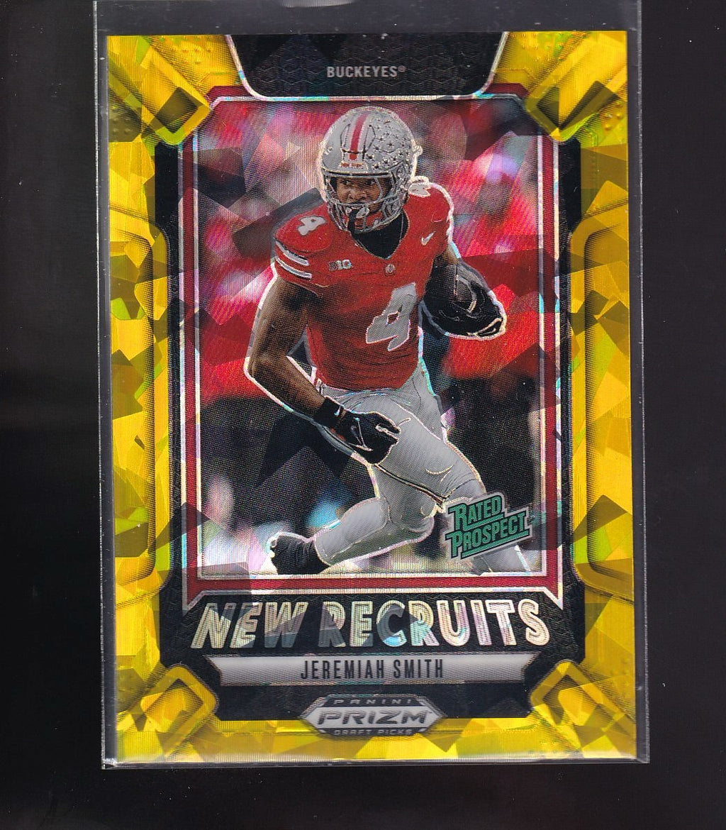 2025 Panini Prizm Draft Picks #25 Jeremiah Smith New Recruits Gold Ice