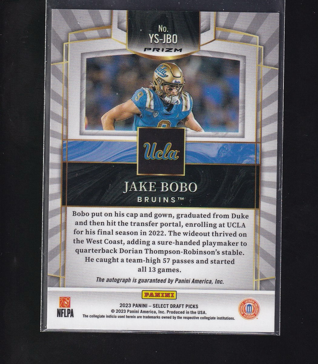 2023 Panini Select Draft Picks #YS-JBO Jake Bobo Youth Explosion Signatures