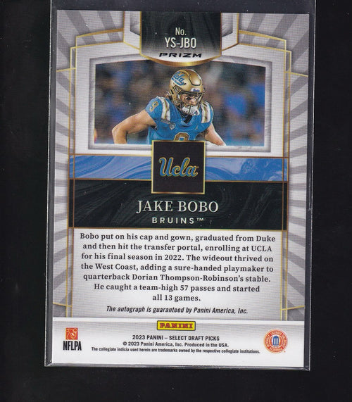 2023 Panini Select Draft Picks #YS-JBO Jake Bobo Youth Explosion Signatures