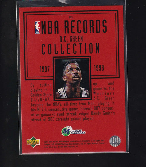 1997-98 Upper Deck #RC6 A.C. Green NBA Records Collection