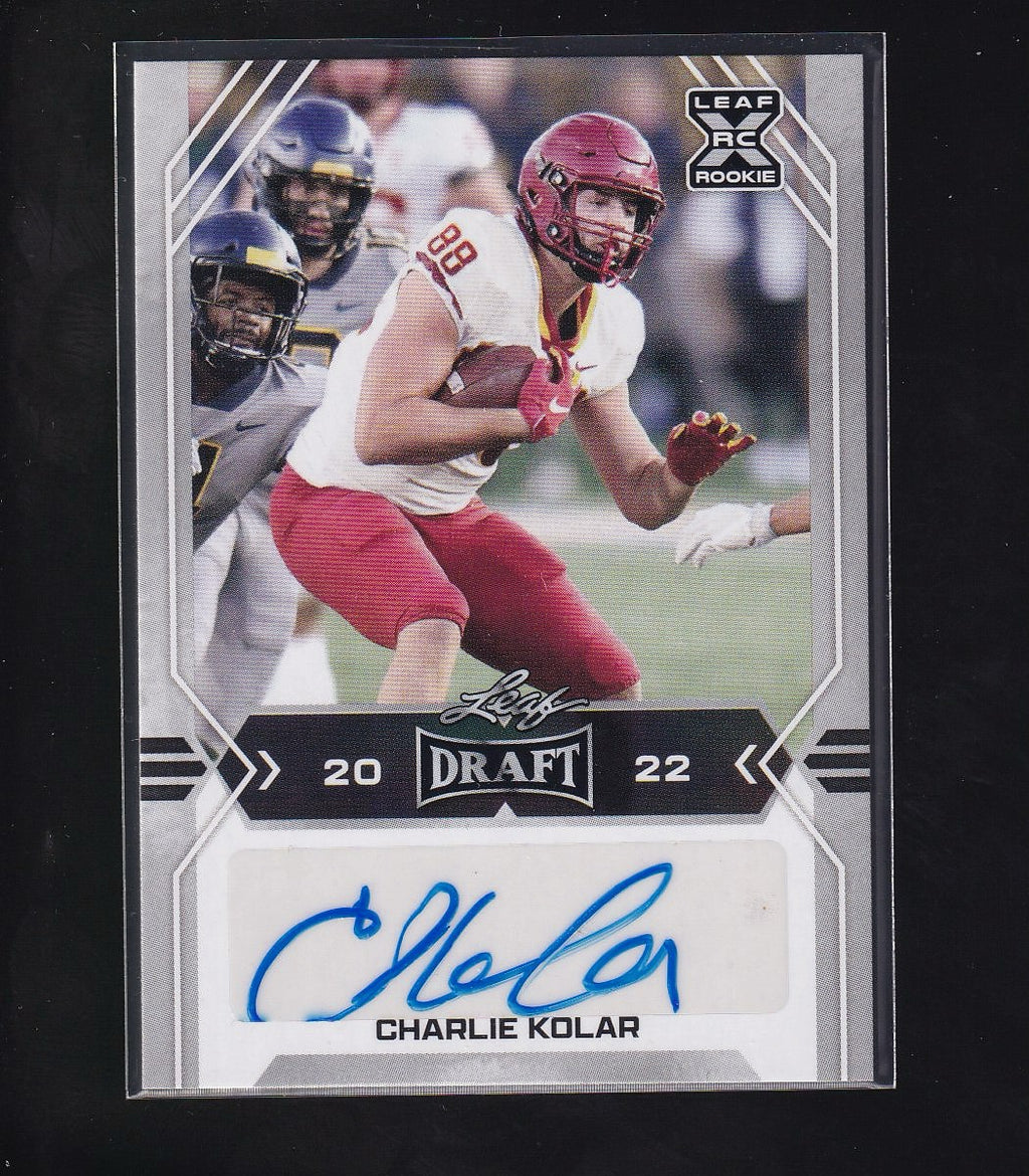 2022 Leaf Draft #BA-CK1 Charlie Kolar Autographs