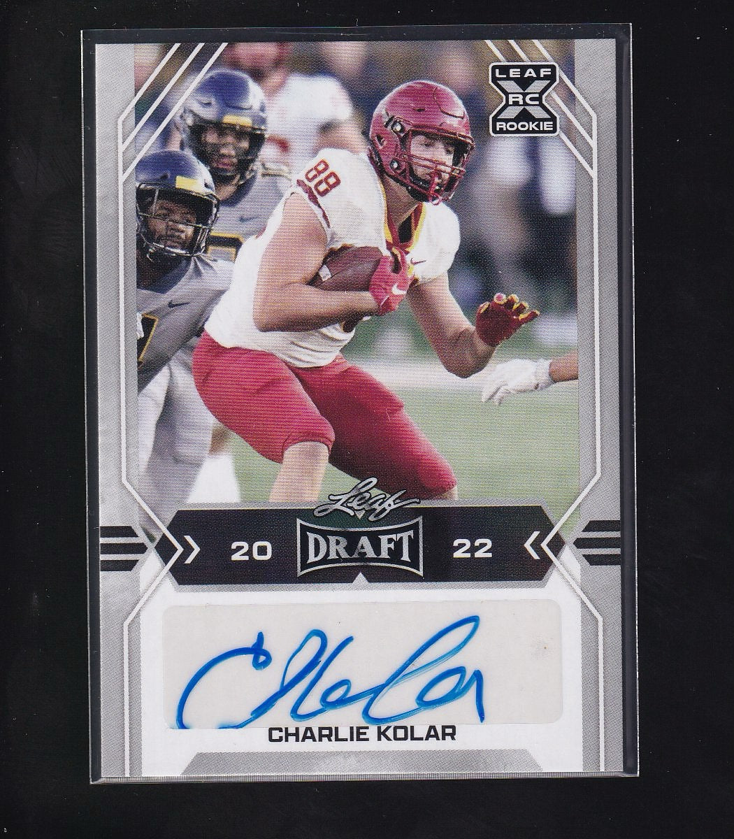 2022 Leaf Draft #BA-CK1 Charlie Kolar Autographs
