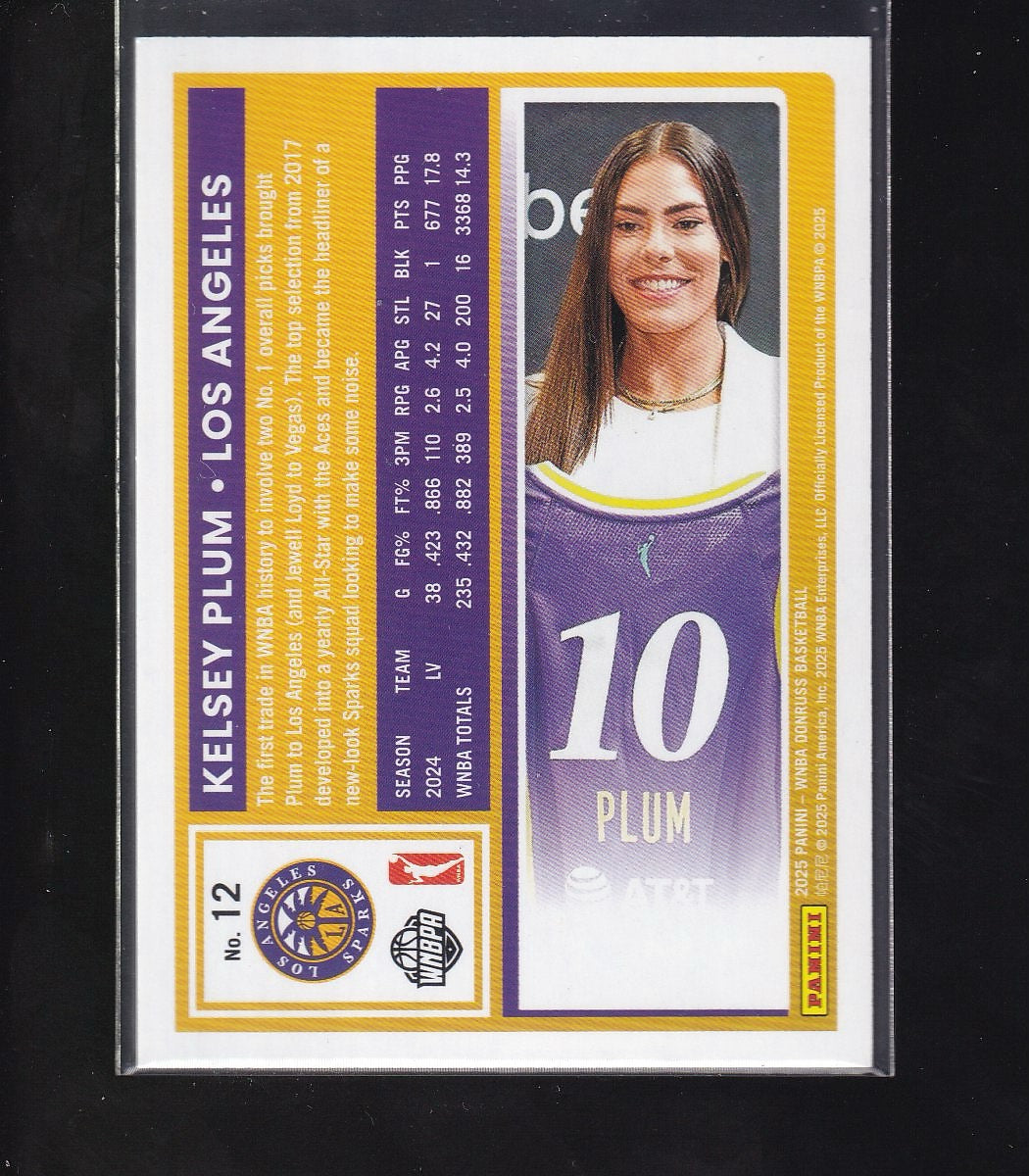 2025 Donruss WNBA #12 Kelsey Plum Red #/399