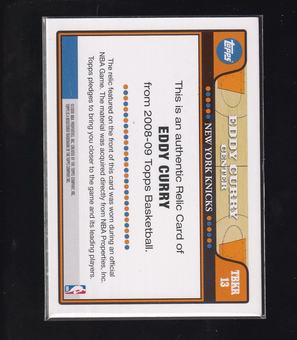2008-09 Topps #TBKR-13 Eddy Curry -Game Worn Jersey