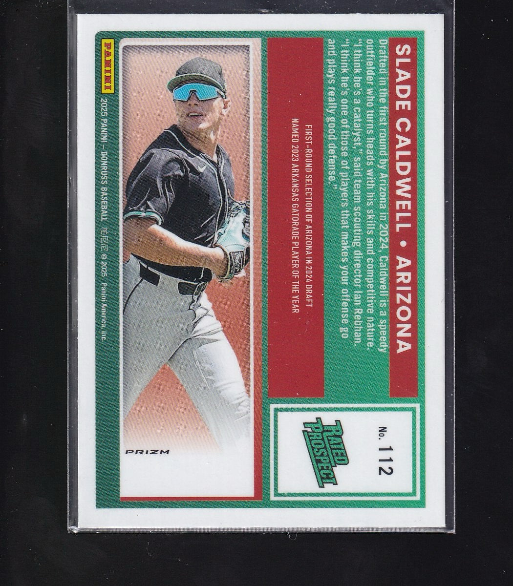 2025 Donruss #112 Slade Caldwell Optic Blue Velocity