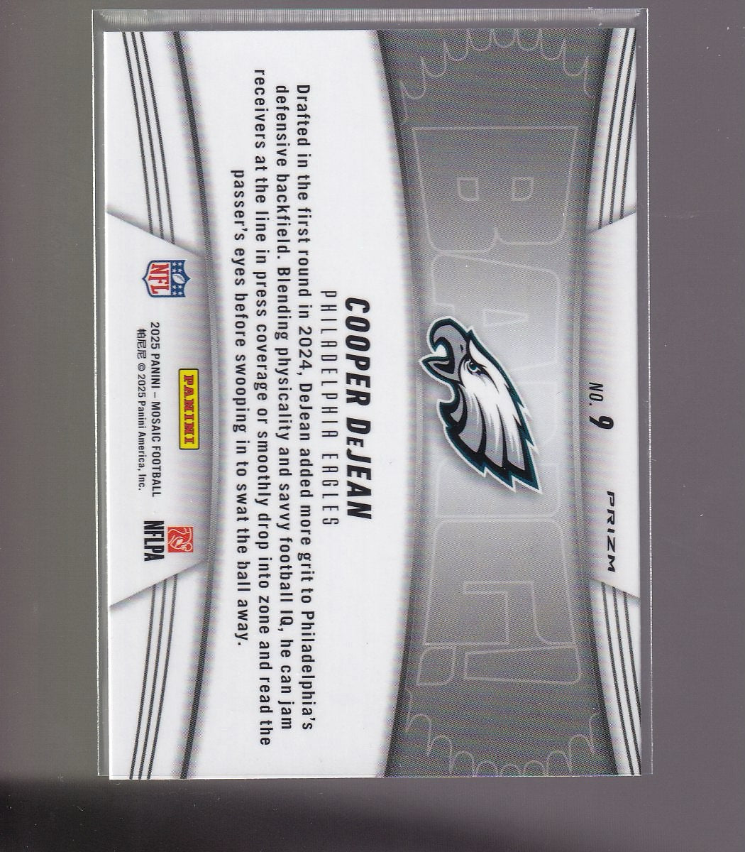 2025 Panini Mosaic #9 Cooper DeJean Bang! Mosaic Red