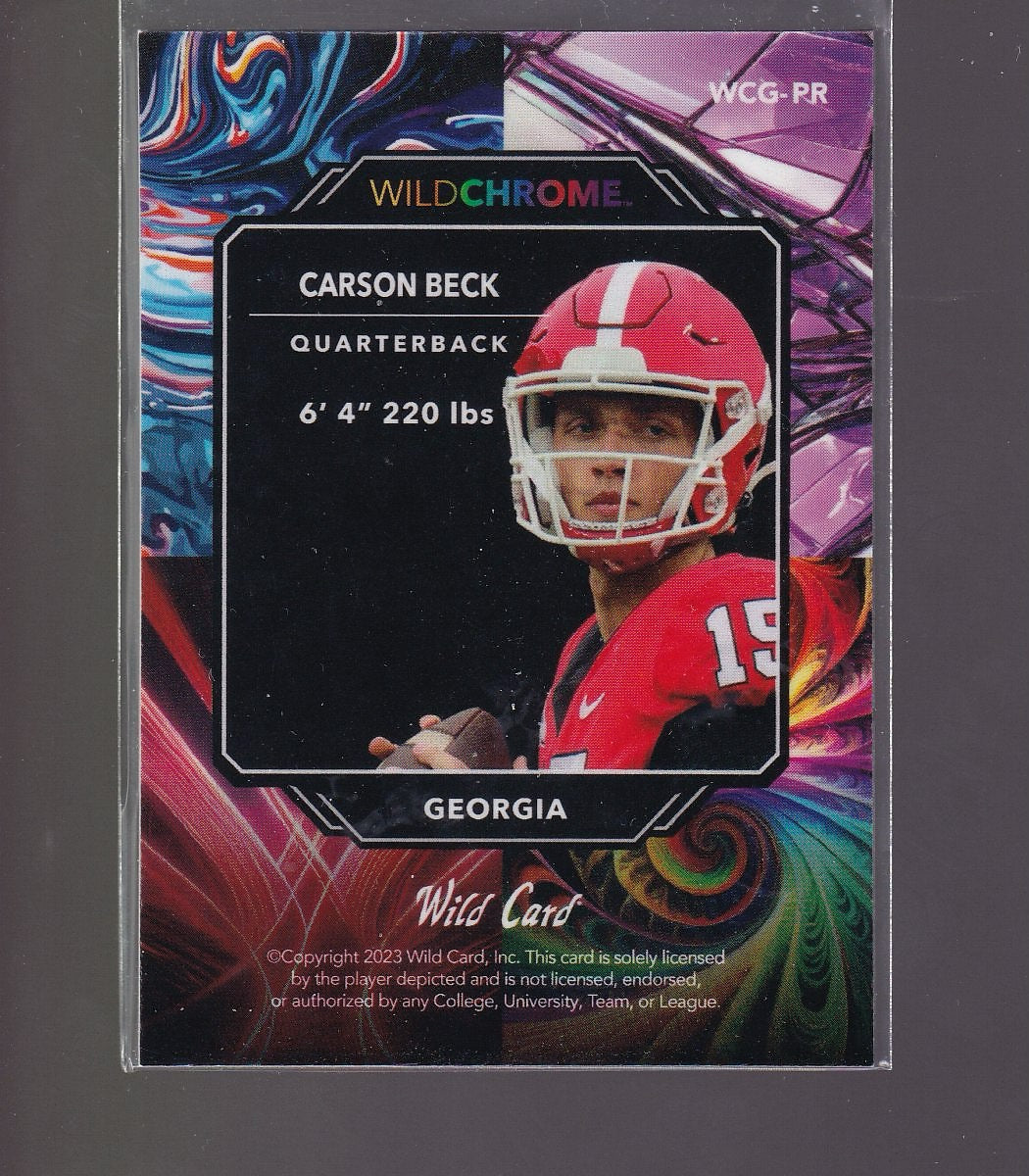 2023 WildChrome #WCG-PR Carson Beck #/2
