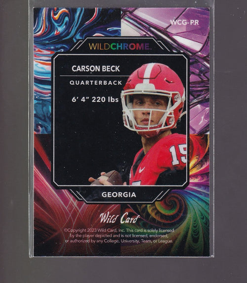 2023 WildChrome #WCG-PR Carson Beck #/2