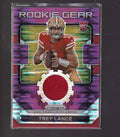 2021 Panini Prizm #RG-3 Trey Lance Rookie Gear Purple Pulsar