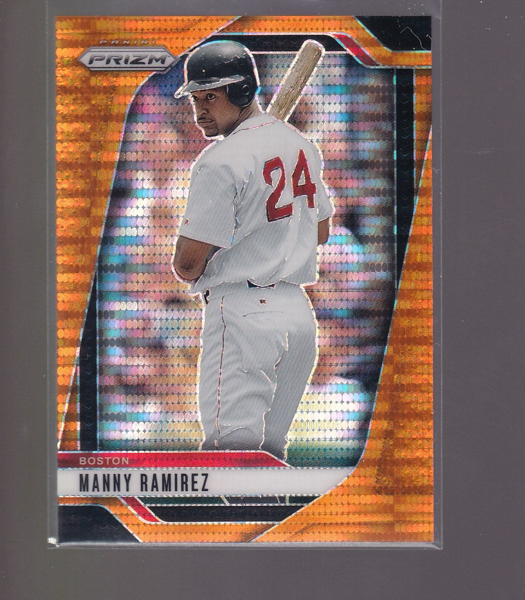2025 Panini Prizm #219 Manny Ramirez Orange Pulsar Prizms #/399