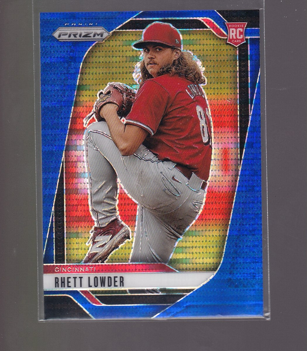 2025 Panini Prizm #268 Rhett Lowder Blue Pulsar Prizms #/75