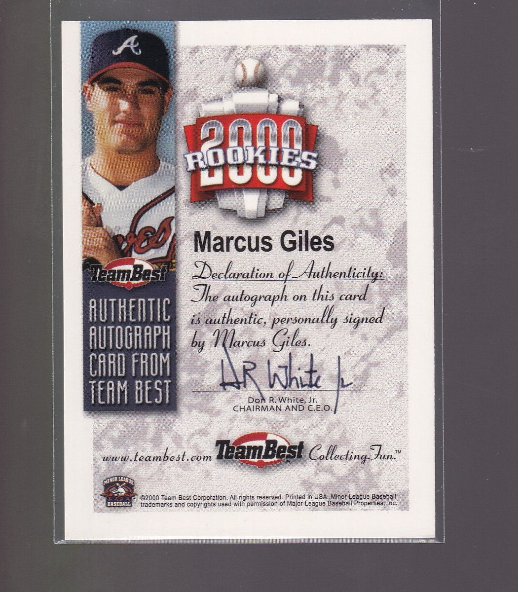 2000 Team Best Rookies #NNO Marcus Giles Autographs