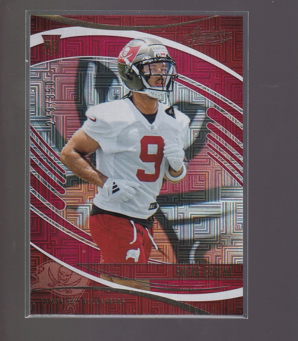 2025 Panini Absolute #124 Emeka Egbuka Red Squares #/850