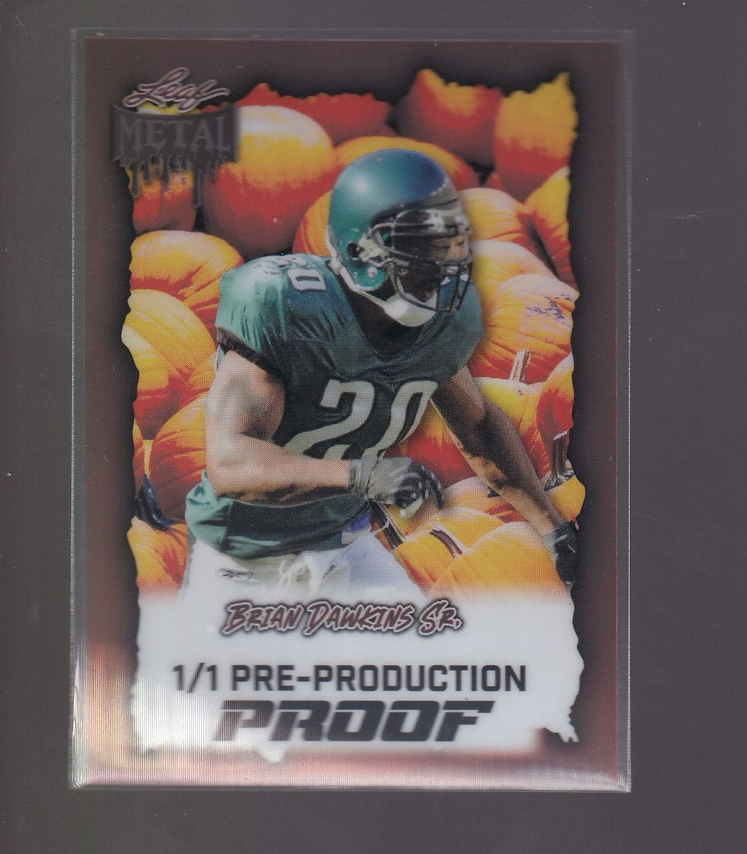 2025 Leaf Metal Halloween - Pre-Prod Proof Pumpkins #NNO Brian Dawkins Sr. #/1