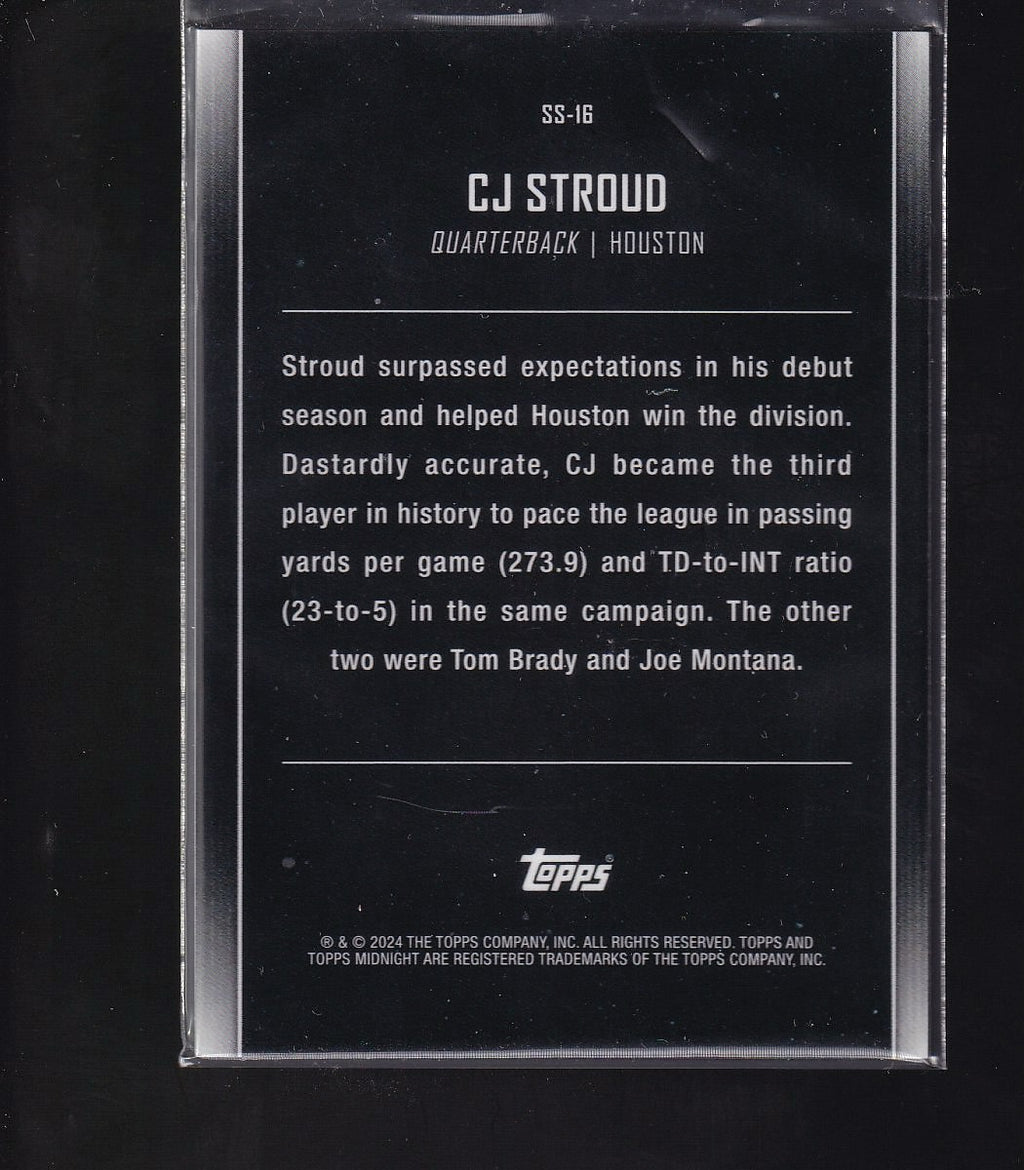 2024 Topps Midnight #SS-16 CJ Stroud Star Studded Summer Solstice #/50