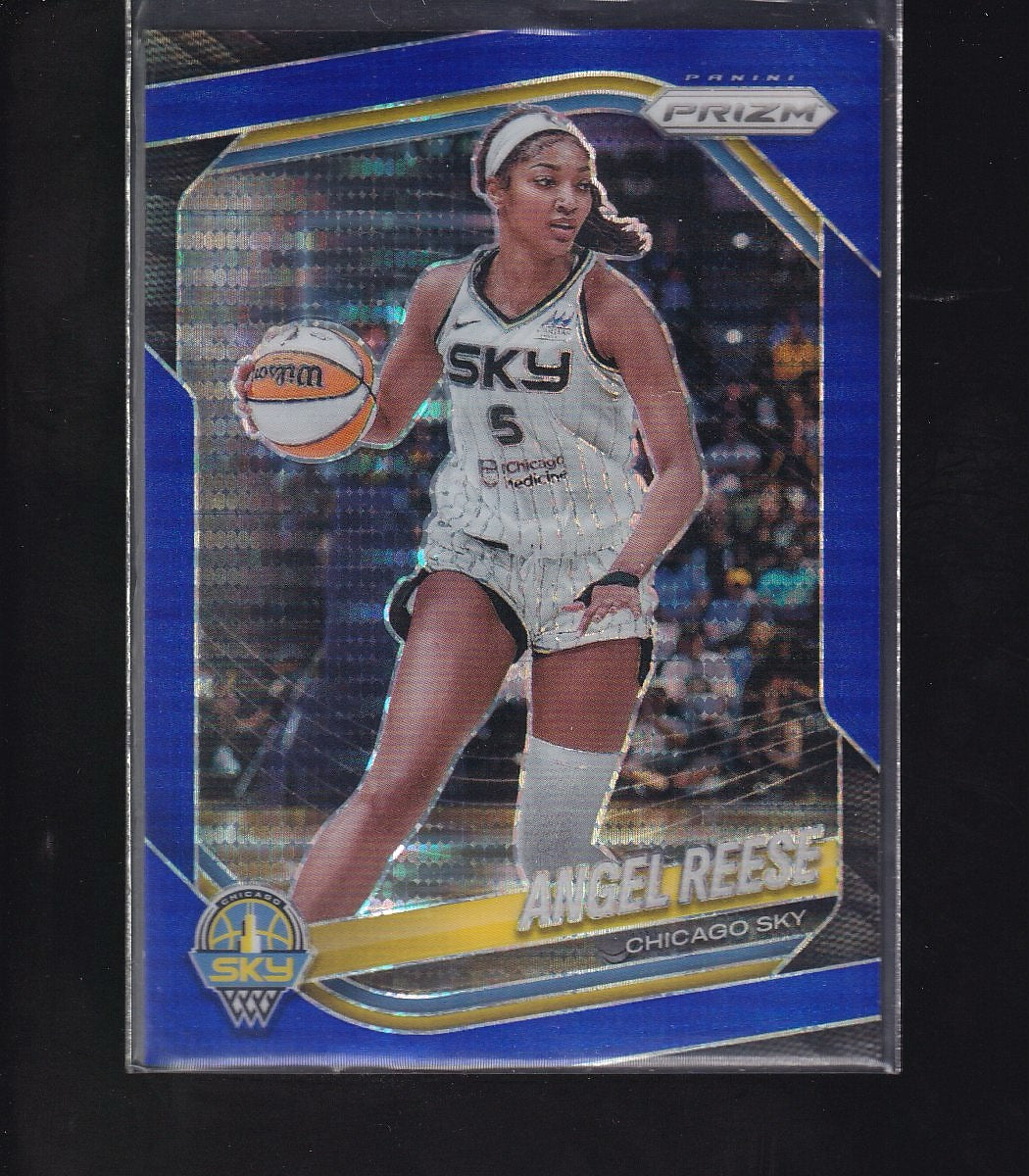 2025 Panini Prizm WNBA #92 Angel Reese Blue Pulsar Prizms #/199