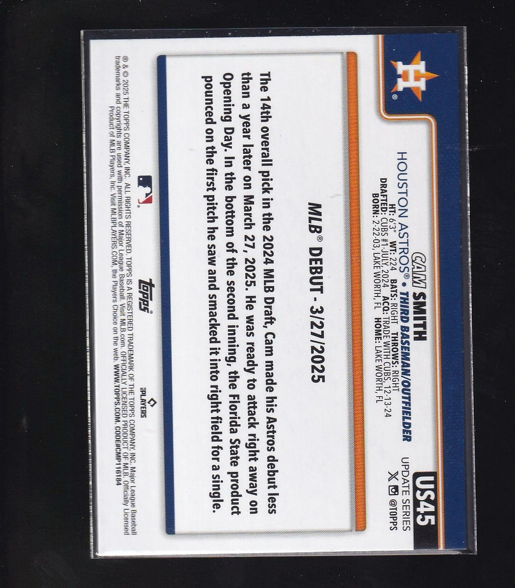 2025 Topps Update #US45 Cam Smith Holiday Jack O’Lanterns