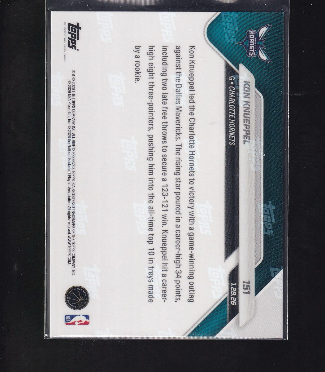 2025-26 Topps Now #151 Kon Knueppel