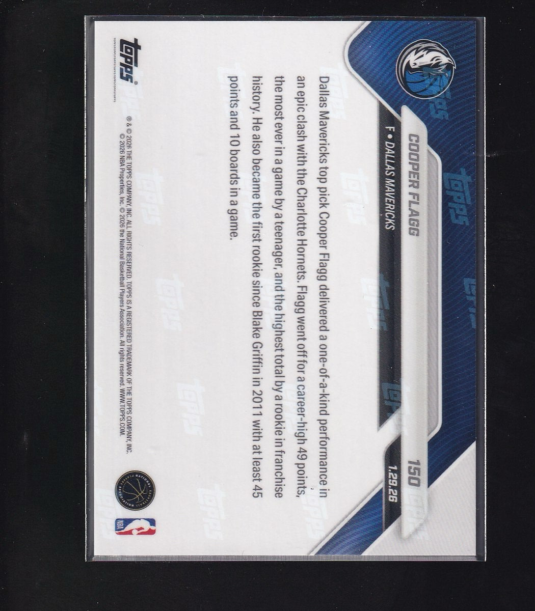 2025-26 Topps Now #150 Cooper Flagg