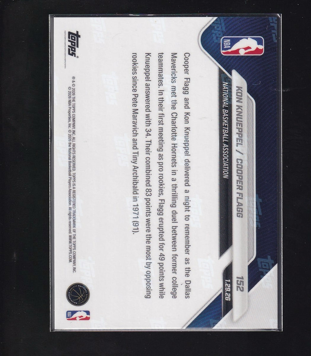 2025-26 Topps Now #152 Kon Knueppel / Cooper Flagg