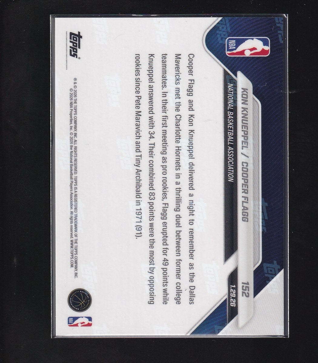 2025-26 Topps Now #152 Kon Knueppel / Cooper Flagg